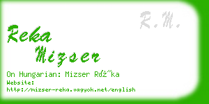 reka mizser business card